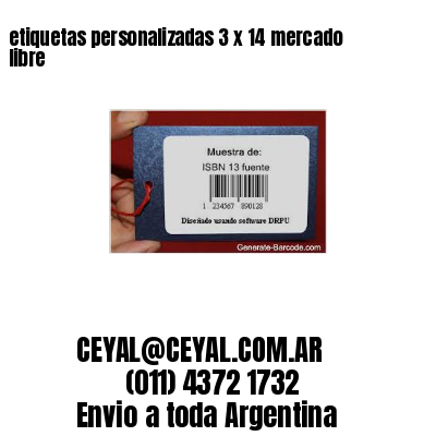 etiquetas personalizadas 3 x 14 mercado libre