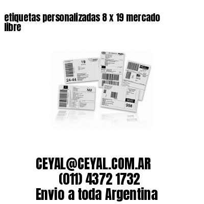 etiquetas personalizadas 8 x 19 mercado libre