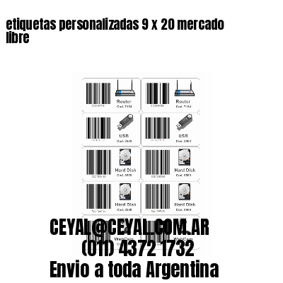 etiquetas personalizadas 9 x 20 mercado libre