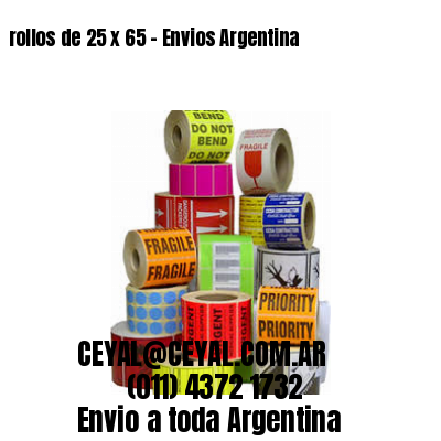 rollos de 25 x 65 – Envios Argentina