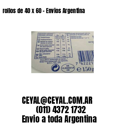 rollos de 40 x 60 – Envios Argentina