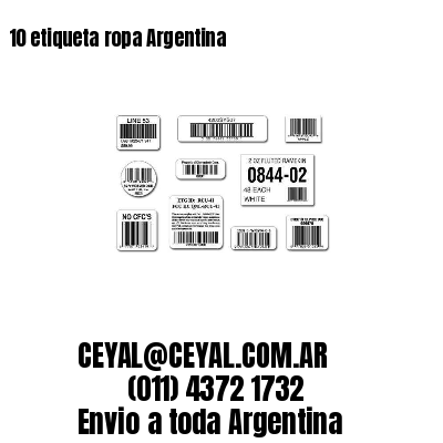 10 etiqueta ropa Argentina