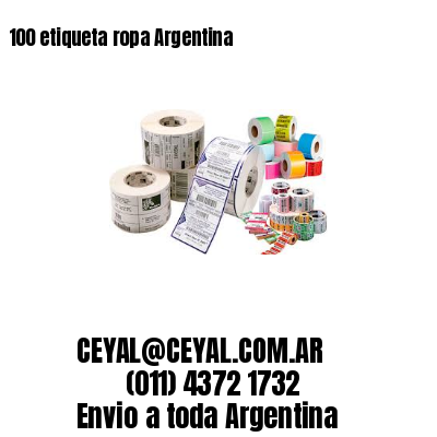 100 etiqueta ropa Argentina