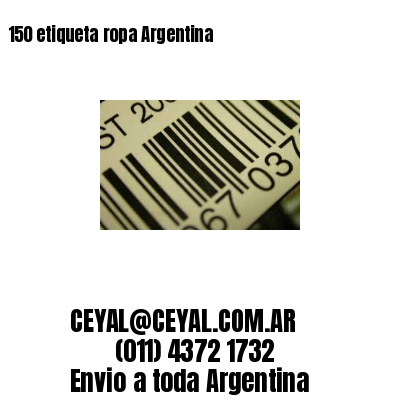 150 etiqueta ropa Argentina