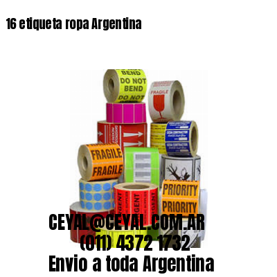 16 etiqueta ropa Argentina