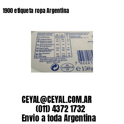 1900 etiqueta ropa Argentina