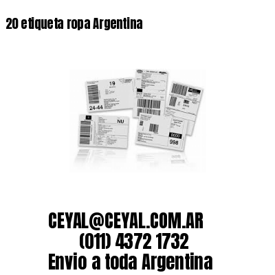 20 etiqueta ropa Argentina