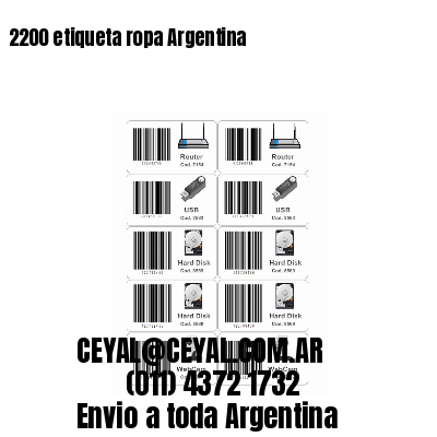 2200 etiqueta ropa Argentina