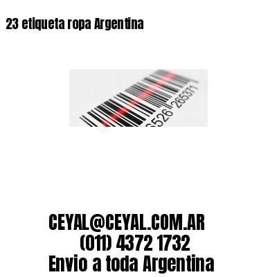 23 etiqueta ropa Argentina