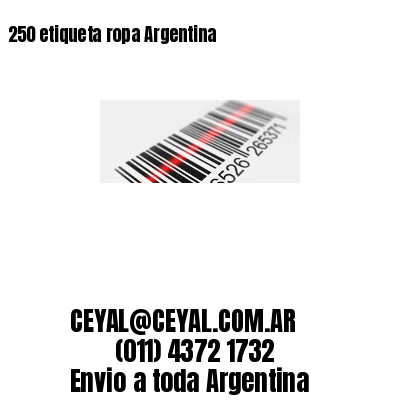 250 etiqueta ropa Argentina