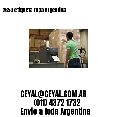 2650 etiqueta ropa Argentina