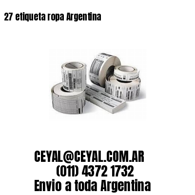 27 etiqueta ropa Argentina