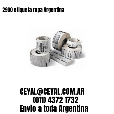 2900 etiqueta ropa Argentina