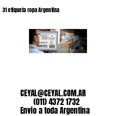 31 etiqueta ropa Argentina