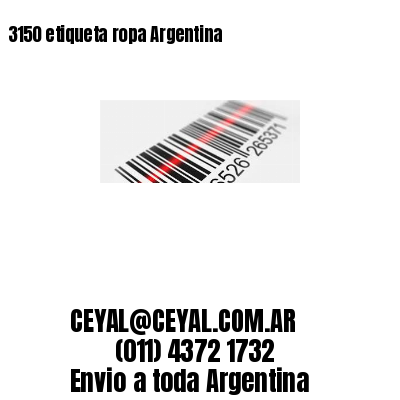 3150 etiqueta ropa Argentina