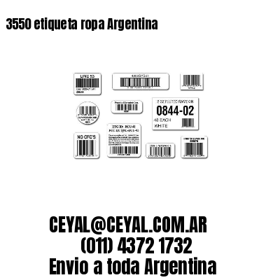 3550 etiqueta ropa Argentina