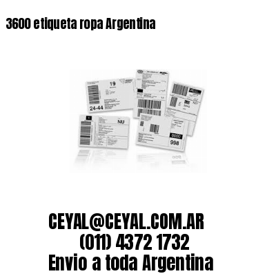 3600 etiqueta ropa Argentina