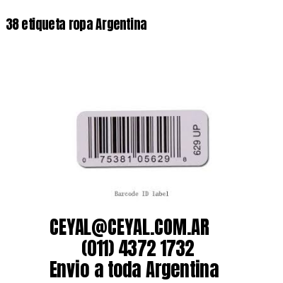 38 etiqueta ropa Argentina