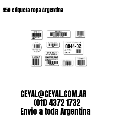 450 etiqueta ropa Argentina