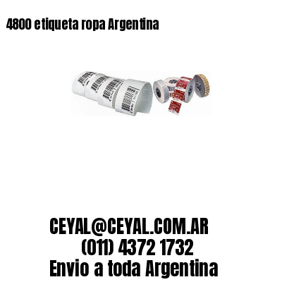 4800 etiqueta ropa Argentina