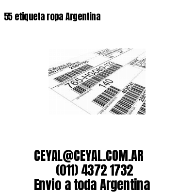 55 etiqueta ropa Argentina