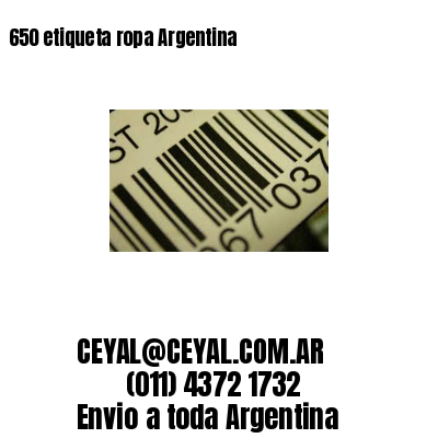 650 etiqueta ropa Argentina