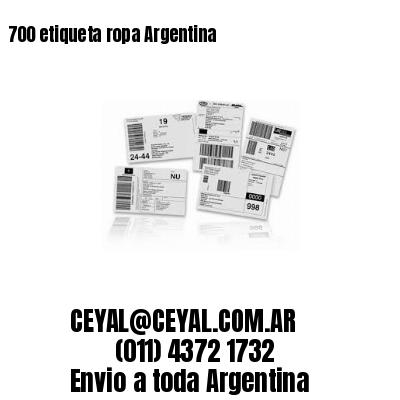 700 etiqueta ropa Argentina