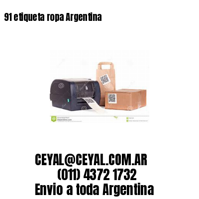 91 etiqueta ropa Argentina