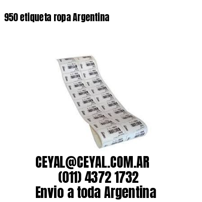 950 etiqueta ropa Argentina