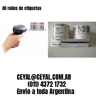 40 rollos de etiquetas