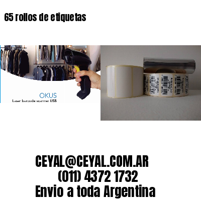 65 rollos de etiquetas