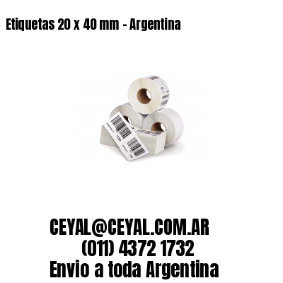 Etiquetas 20 x 40 mm – Argentina