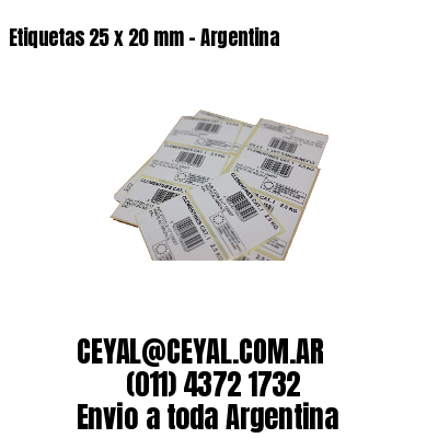 Etiquetas 25 x 20 mm – Argentina