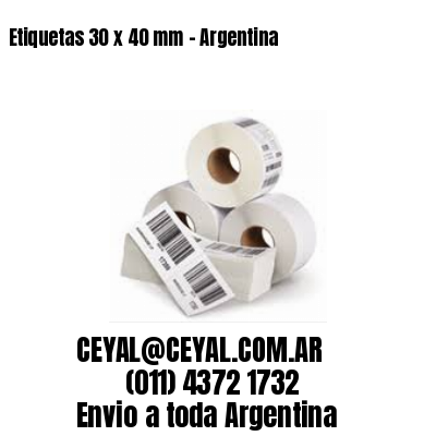 Etiquetas 30 x 40 mm – Argentina