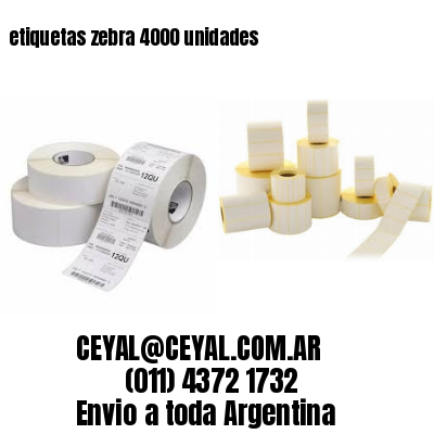 etiquetas zebra 4000 unidades