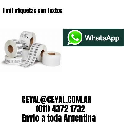 1 mil etiquetas con textos