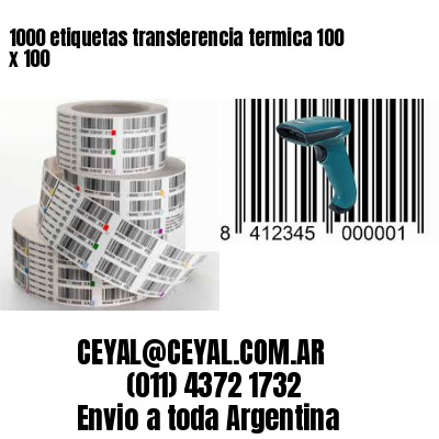 1000 etiquetas transferencia termica 100 x 100