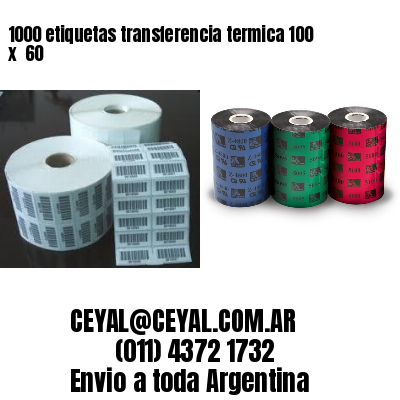 1000 etiquetas transferencia termica 100 x  60