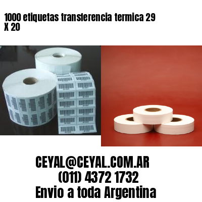 1000 etiquetas transferencia termica 29 X 20