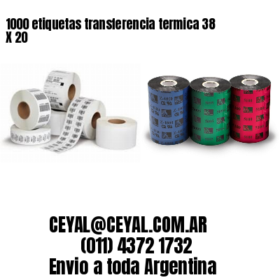 1000 etiquetas transferencia termica 38 X 20