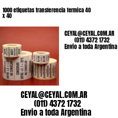 1000 etiquetas transferencia termica 40 x 40