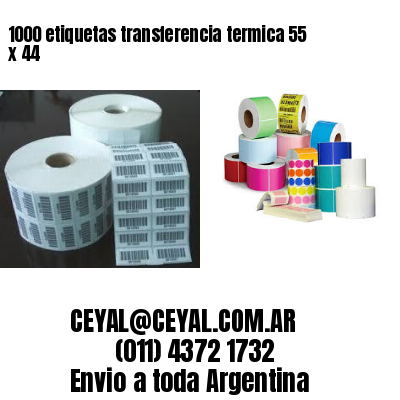 1000 etiquetas transferencia termica 55 x 44
