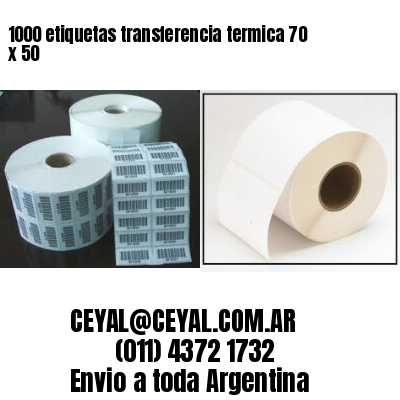 1000 etiquetas transferencia termica 70 x 50