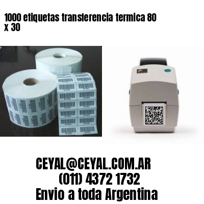 1000 etiquetas transferencia termica 80 x 30