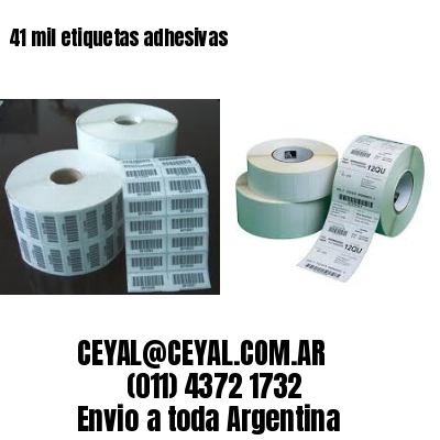 41 mil etiquetas adhesivas