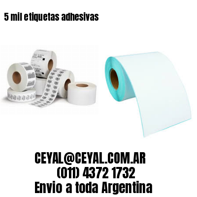 5 mil etiquetas adhesivas