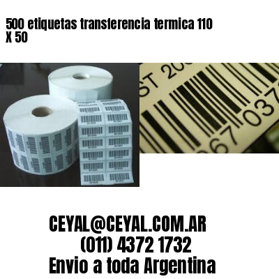 500 etiquetas transferencia termica 110 X 50