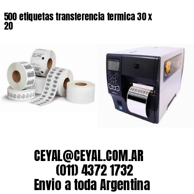500 etiquetas transferencia termica 30 x 20