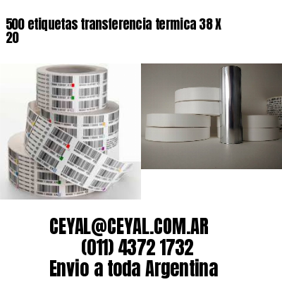 500 etiquetas transferencia termica 38 X 20