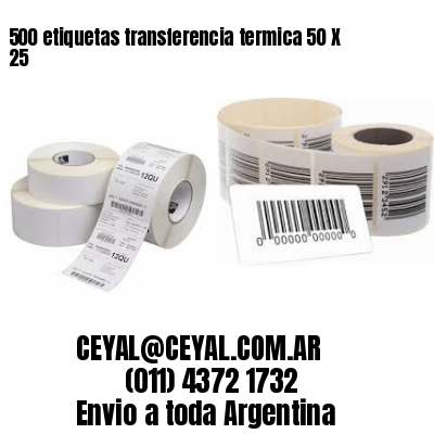 500 etiquetas transferencia termica 50 X 25